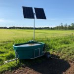 Mobiele weidedrinkbak op zonne-energie